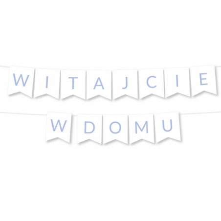Girlanda Witajcie w Domu - Jasny Niebieski