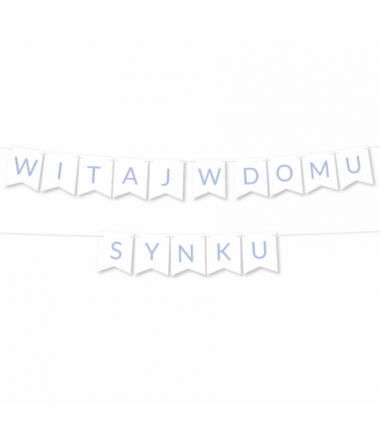 Girlanda Witaj w Domu Synku - Jasny Niebieski