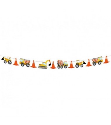 Girlanda papierowa Plac Budowy - 360 cm