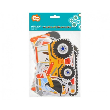 Girlanda papierowa Plac Budowy - 360 cm