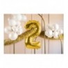 Balon foliowy Cyfra 2 - 72cm - Jasny złoty