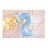 Balon foliowy Cyfra 2 - 72 cm - Jasny niebieski