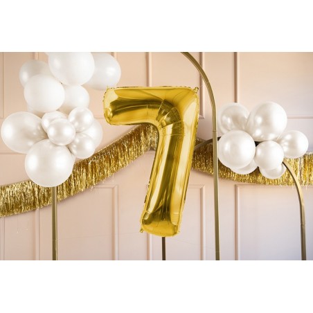 Balon foliowy Cyfra 7 - 72 cm - Jasny złoty