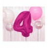 Balon foliowy Cyfra 4 - 92 cm - Różowy