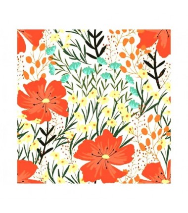 Serwetki papierowe Poppy & Wild Flowers - Maki i kwiaty polne - 20 sztuk