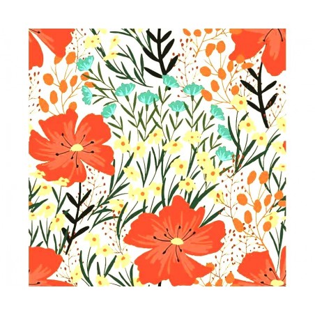 Serwetki papierowe Poppy & Wild Flowers - Maki i kwiaty polne - 20 sztuk