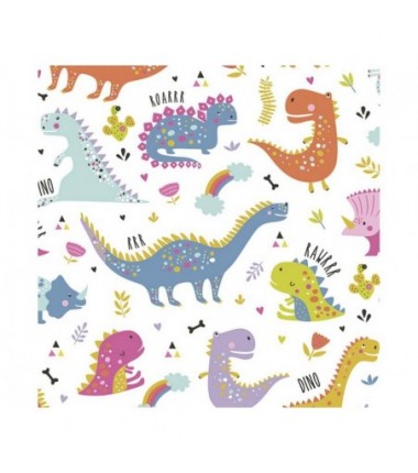 Serwetki papierowe Funny dinosaurs - Zabawne dinozaury - 20 sztuk