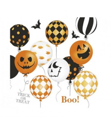 Serwetki papierowe Scary Haloween Balloons - Straszne balony na Halloween - 20 sztuk