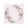 Serwetki papierowe Wedding Watercolour Wreath - Wianek róż, ślubny - 20 sztuk