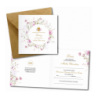 Zaproszenie na KOMUNIĘ ŚWIĘTĄ dla MATKI CHRZESTNEJ + IMIĘ dziecka - RÓŻOWE PERSONALIZOWANE