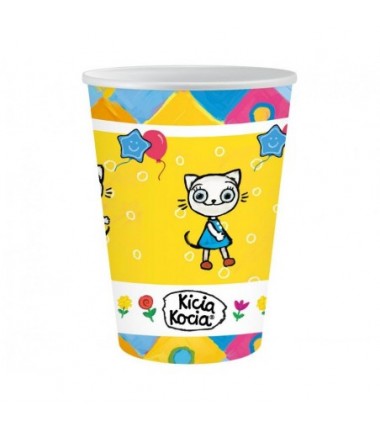 Kubeczki Kicia Kocia 250 ml - 6 sztuk