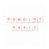 Girlanda dowolny napis - czerwony - MAX 20 ZNAKÓW