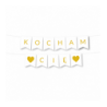 Girlanda KOCHAM CIĘ - złota