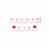 Girlanda KOCHAM CIĘ - czerwona