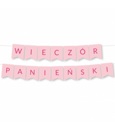 Girlanda Wieczór Panieński -  różowa