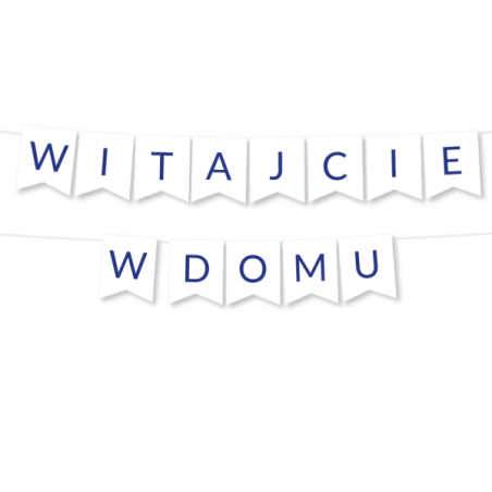 Girlanda Witajcie w Domu - granatowa