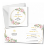Zaproszenie na KOMUNIĘ ŚWIĘTĄ dla MATKI CHRZESTNEJ + IMIĘ dziecka - róża na kole PERSONALIZOWANE