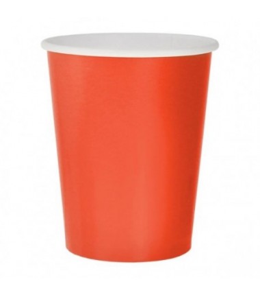 Kubeczki papierowe czerwone 270ml 14 sztuk