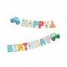 Baner Happy Birthday Auta 250x17cm
