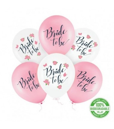 Balony Bride to be - 6 sztuk