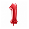 Balon foliowy Cyfra 1 - 86 cm - Czerwony