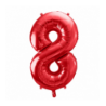 Balon foliowy Cyfra 8 - 86 cm - Czerwony