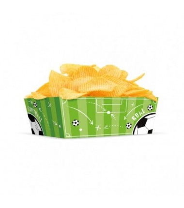 Pudełko na chipsy Football 6x15cm 3sztuki