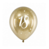 Balony Glossy 30cm, 18, złoty - 6 sztuk