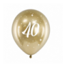 Balony Glossy 30cm, 40 złoty - 6 sztuk