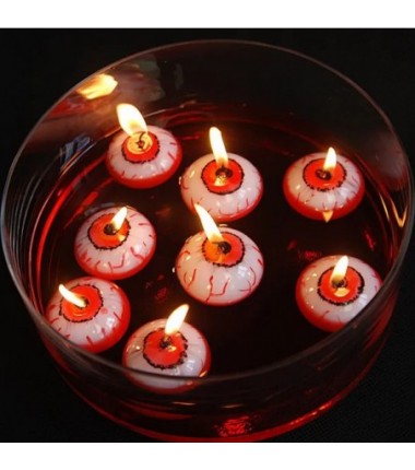 Świeczka kształt pływające oko HALLOWEEN - 1 sztuka