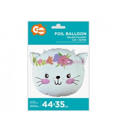 Balon foliowy Kotek, 44x35 cm