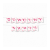 Girlanda - DOWOLNY NAPIS - chmura różowa - MAX 20 ZNAKÓW