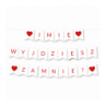 Girlanda - *IMIĘ* WYJDZIESZ ZA MNIE? - CZERWONA
