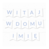 Girlanda Witaj w Domu Imię - Proste Litery Jasny Niebieski