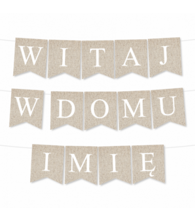 Girlanda Witaj w Domu Imię - Kraft