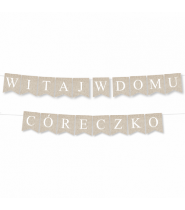 Girlanda Witaj w Domu Córeczko - Kraft