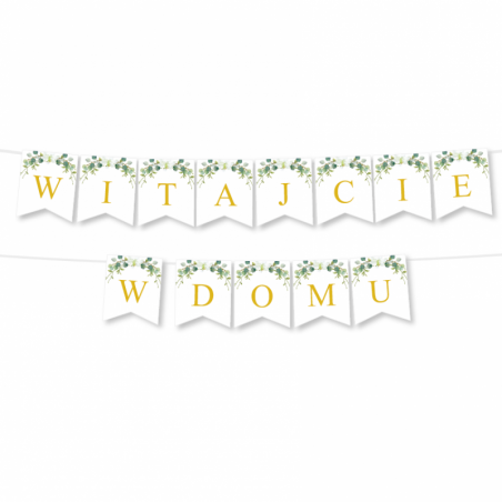 Girlanda Witajcie w Domu - Biała Lilia