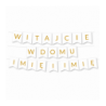 Girlanda Witajcie w Domu IMIĘ i IMIĘ - złota