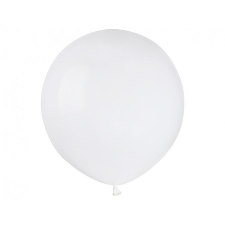 Balon Gemar 48 cm - 19" - pastelowy biały White G19/01 - 1 sztuka