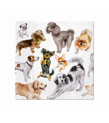 Serwetki Dogs Happiness - psy - 20 szt.