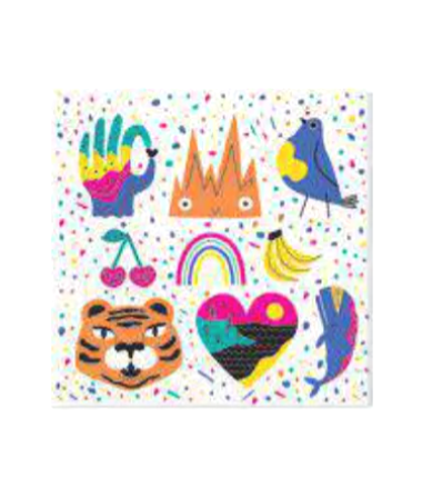 Serwetki Doodle Friends - urodzinowe - 20 szt.