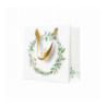 Torebka na prezenty komunijna wianek liście HERBAL kwadratowa - 17x6x17 - 1 sztuka