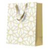 Torebka na prezenty biało złota LUXURY MESH średnia - 20x10x25 - 1 sztuka