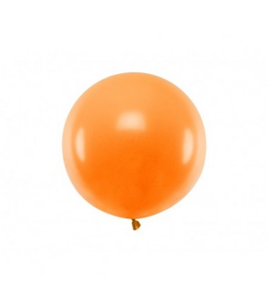 Balon gigant STRONG OLBRZYM okrągły 60 cm - Pastel Mandarin Orange - mandarynkowy