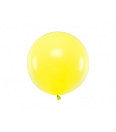 Balon gigant STRONG OLBRZYM okrągły 60 cm - Pastel Lemon Zest - cytrynowy