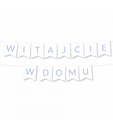 Girlanda Witajcie w Domu - Jasny Niebieski
