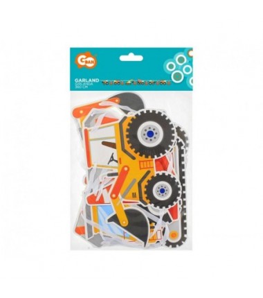 Girlanda papierowa Plac Budowy - 360 cm