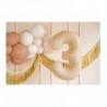 Balon foliowy Cyfra 3 - 72 cm - Beżowy