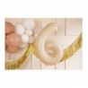 Balon foliowy Cyfra 6 - 72 cm - Beżowy