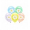 Balony 30 cm Eco Stokrotki mix - zestaw 5 sztuk